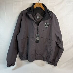 HARD ROCK Biloxi GREY WINDBREAKER music collectors jacket MENS SIZE LARGE NWT
